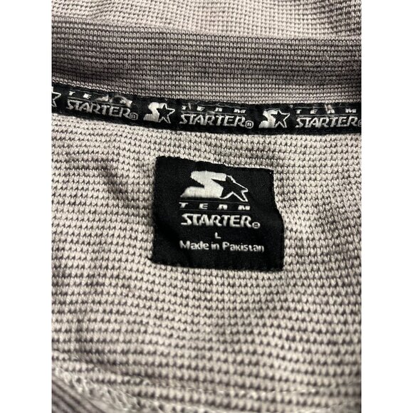 VTG Starter Indiana University Hoosiers NCAA Thermal Henley Mens L Gray Cotton - Picture 4 of 13
